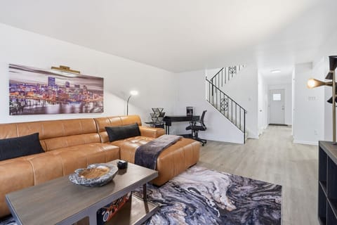 Living room with large sofa