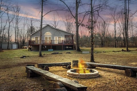 Sit back and relax by the fire pit.