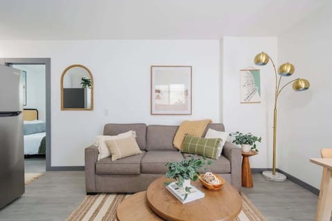 Sink into our comfortable pull-out sleeper sofa and get ready to relax in our inviting living room.