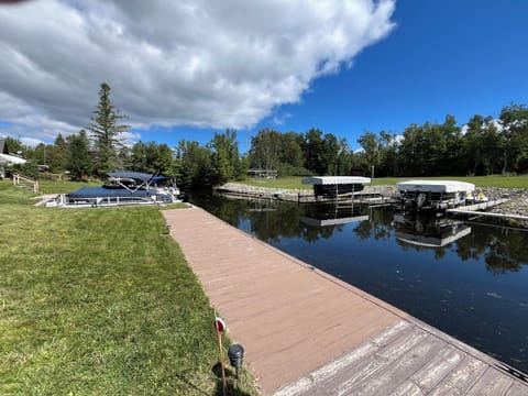 Private board walk and docking space.
