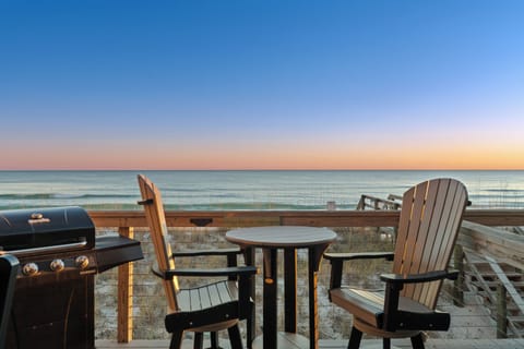 Stunning sunset view from the private balcony overlooking the Gulf.