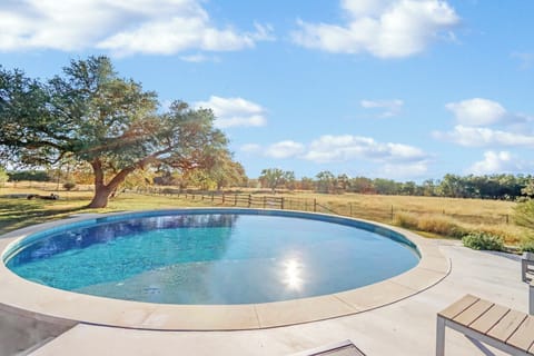 Soak up the hill country views from the 32 foot wide pool