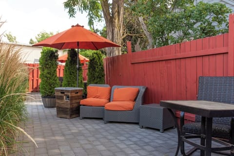 Outdoor Seating with BBQ Grill & Fire Table