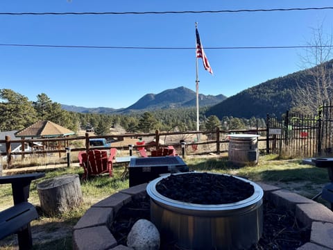 A perfect spot for evening conversations and sweeping mountain views.