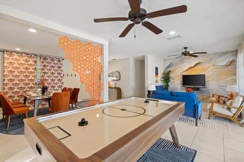 Indoor shuffleboard table for friendly games and evening fun