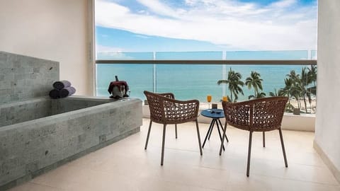 Your balcony will have a private tub to take a soak while you enjoy the sunsets!