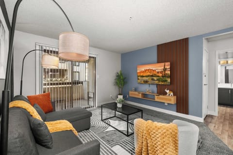 A comfortable space to relax, read, or watch TV.