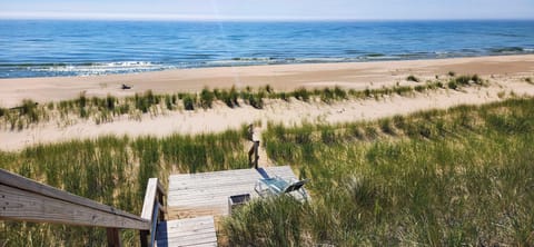 View from the patio and top of the stairs.