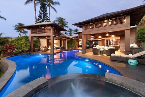 View from the spa looking towards the ample outdoor space