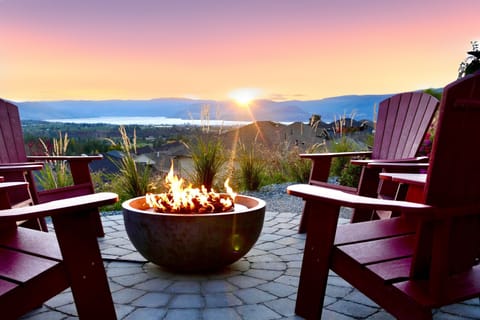 Get cozy around our new year-round firebowl.