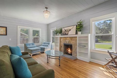 Front living area with sleeper sofa.