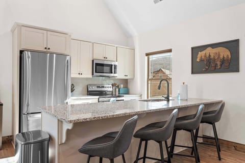 Cabinets are stocked with everything you would need to cook your favorite dishes!