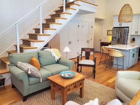 Living room and stairway to second level 