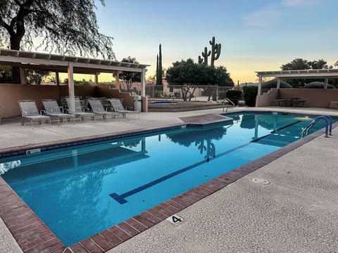 Community lap pool (not heated) and hot tub, available for guests to use during your stay