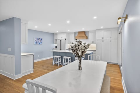 Dining table with bench seating