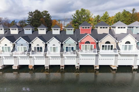 Back of Boathouse overlooks Carnegie Bay.
