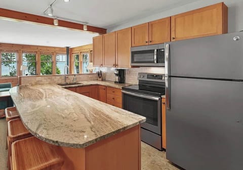 Enjoy cooking in our fully stocked kitchen