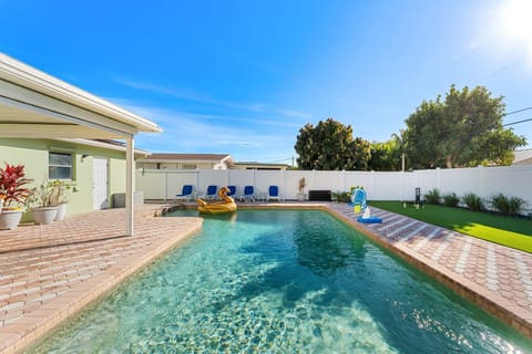 Splash in the pool after a fun day at the beach!