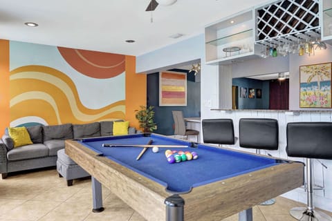 The sunroom is ideal for relaxation or unleashing your competitive side​
