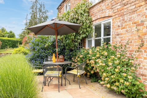 The private terrace is a suntrap in summer, and with the heavy scent of lavender and gentle buzz of some very busy bees filling the air it is hard not to feel instantly relaxed here