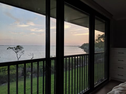 Sunrise and sunset from your king bed in the master suite.