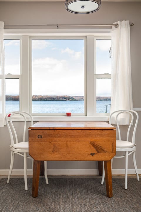 Kitchen Coffee Nook w view of Crystal Lake