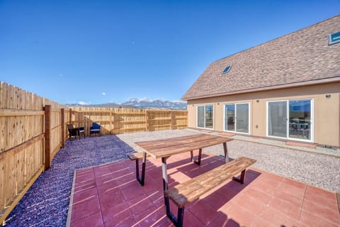 Patio with picnic table and direct access from the Rec Room