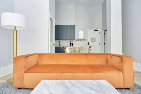 Plush seating in the living room.