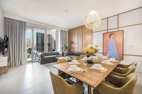 Gather around the stylish dining table for home-cooked meals