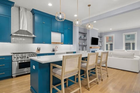 Fully Stocked Kitchen Open To Living Space + Dining Room