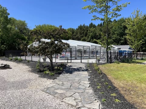This beautifully landscaped path leads to the Harbor Club's resort-style indoor/outdoor pool