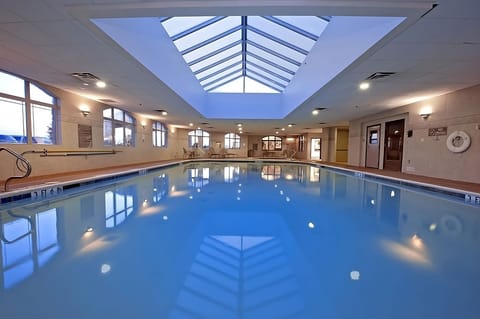 Unwind with a refreshing swim beneath the bright skylight.