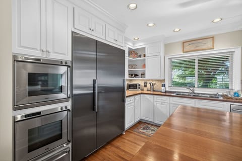 Kitchen with a large island and stainless steel appliances