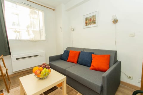 The living area with a sofa bed for 2 guests.