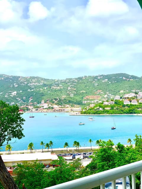 View of Charlotte Amalie Harbor from porch