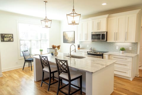 Plenty of room to prepare your food. All cooking utensils and dishes included