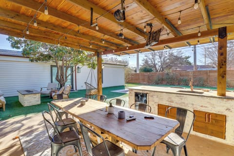 Backyard | Private Heated Pool | Patio w/ Bar & Smart TV