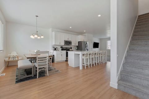 Spacious kitchen/dining area on second floor.