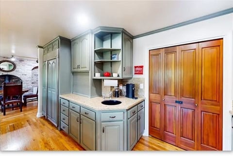 Coffee station with a Nespresso machine and a regular coffee pot machine