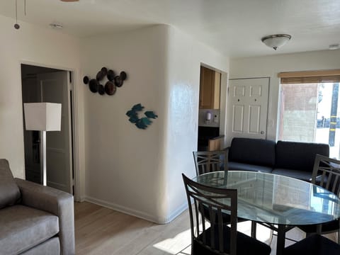 View of living room from front door.