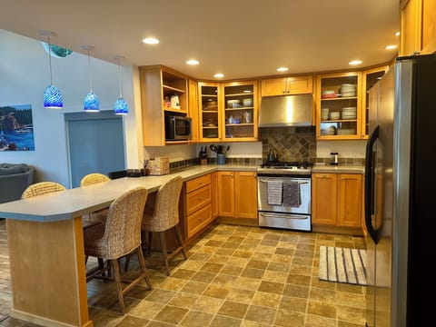 Fully equipped kitchen with everything you need for cooking and eating in