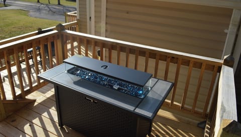 Gas Fire Table on back deck