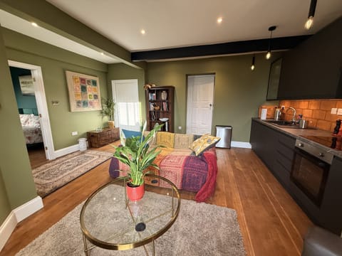 open plan kitchen and lounge