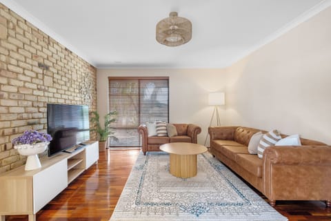 Lounge room with brand new smart TV and internet access 