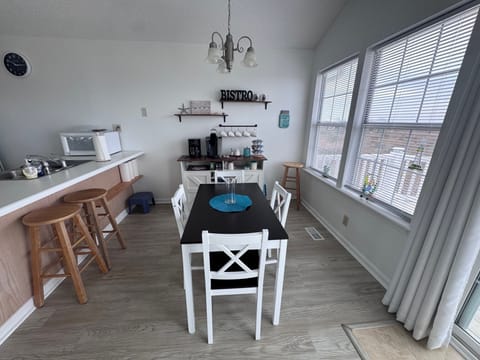 A cozy space for morning coffee or nighttime tea