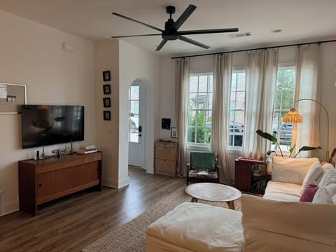Open floor plan - large living space + TV