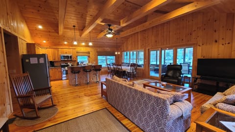 Cabin great room from side entrance