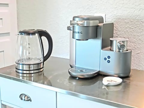 Coffee Station with Keurig, Drip Coffee Maker & Electric Kettle (Drip Not Pictured)