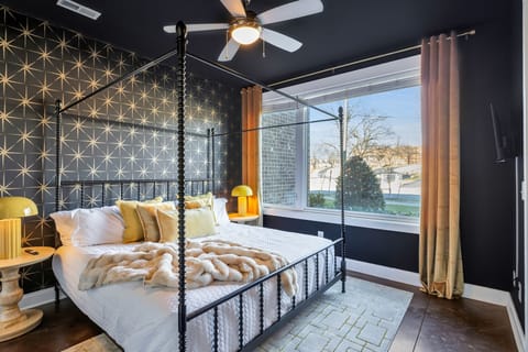 Stunning 1st floor, hotel-inspired bedroom with king bed.