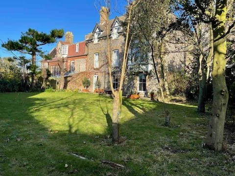 Large south facing garden with terrace